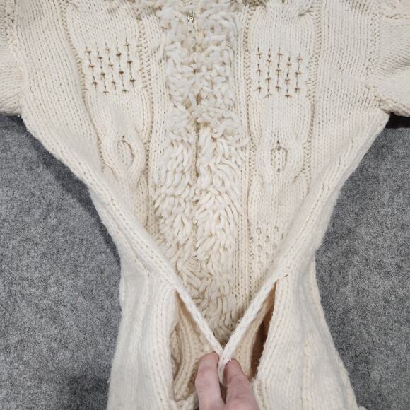 Sisandina Handicrafts Womens L Large? 100% Wool Ecuador Fringe Cardigan Sweater - Picture 12 of 15